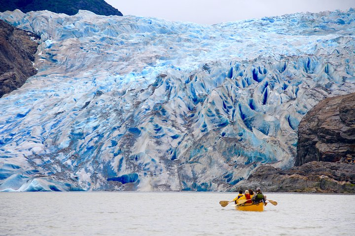 Paddling up to the Mendenhall Glacier